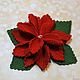 poinsettia, Christmas star,Christmas, new year, flower, knitted flower, a flower made of yarn, Christmas, decoration of the interior. © https://www.livemaster.ru/item/edit
