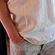 T-shirts and T-shirts for men: linen T-shirt with a figured treatment of the bottom. T-shirts and undershirts for men. viax. Online shopping on My Livemaster.  Фото №2