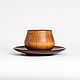 Order A couple of tea series of 'Meringue' made of Cedar (mug and saucer) NC25. ART OF SIBERIA. Livemaster. . Mugs and cups Фото №3