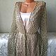 Hand-knitted openwork cardigan 'Zolotinka'. Cardigans. hand knitting from Galina Akhmedova. Online shopping on My Livemaster.  Фото №2