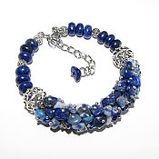 Украшения handmade. Livemaster - original item Blue bracelet bunch of 