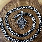Серебряная цепь серебряный крест