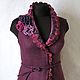 Валяный жилет "Violet". 44 -46р. Жилеты. Felt&Lar. Ярмарка Мастеров.  Фото №4