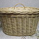 Wicker oval basket out of vines with cover, Basket, Kirovo-Chepetsk,  Фото №1