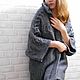 Жилет из шерсти женский вязаный серый 48-52 размер. Жилеты. AccessoriesWool мягко и комфортно. Ярмарка Мастеров.  Фото №5