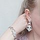 Винтаж: Клипсы классика с шатонами в кастах. Серьги винтажные. ХХ Век Ольга. Интернет-магазин Ярмарка Мастеров.  Фото №2