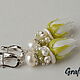 Earrings pearls and white flowers. Earrings. Grafoli jewellery. My Livemaster. Фото №6
