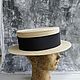 Order Montmorency boater with wide ribbon. Felt Hats Shop. Livemaster. . Hats1 Фото №3