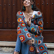 Одежда handmade. Livemaster - original item cardigans: Cardigan with a hood 