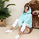 NATALINI Толстовка Худи с начесом цвет ментол Plus Size. Свитшоты. NATALINI. Ярмарка Мастеров.  Фото №7