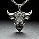 Подвеска Бык. Подвеска. AlexFox Jewelry. Интернет-магазин Ярмарка Мастеров.  Фото №2