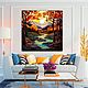 The Picture Golden Autumn. Landscape. stained glass. buy painting artist. Pictures. House of the Sun (irina-bast). My Livemaster. Фото №4