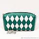 Leather cosmetic bag ' Rhombuses', Clutches, St. Petersburg,  Фото №1