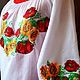 Women's embroidered blouse 'Poppies and Sunflowers' ZHR2-214. Blouses. babushkin-komod. My Livemaster. Фото №4