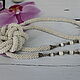 Bead lariat with mother-of-pearl pendants. Lariats. Magic box. Online shopping on My Livemaster.  Фото №2