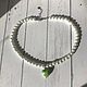 Заказать Чокер с салатовым сердцем из майорки. Seit _jewelry. Ярмарка Мастеров. . Чокер Фото №3