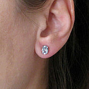 Украшения handmade. Livemaster - original item Earrings with Topaz in Silver, Silver Topaz stud earrings. Handmade.