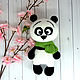Knitted Panda toy, Stuffed Toys, Omsk,  Фото №1