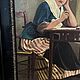 Винтаж: R.H. «Голландка за письмом», масло 1900. Картины винтажные. Антиквариат из Франции и Германии. Ярмарка Мастеров.  Фото №7