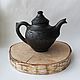 Teapot-black-flattened ceramic. Teapots & Kettles. Mochalka.. My Livemaster. Фото №5