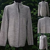 Мужская одежда handmade. Livemaster - original item 100%linen.Classic men`s jacket with zipper. Handmade.