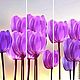 triptych 'Purple tulips'. Pictures. Beautiful Pictures. Online shopping on My Livemaster.  Фото №2