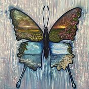 Картины и панно handmade. Livemaster - original item Pictures: Large Oil Painting Butterfly Landscapes. Handmade.