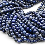 Материалы для творчества handmade. Livemaster - original item Lapis lazuli 4 mm, natural stone, blue beads. Handmade.