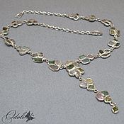 Украшения handmade. Livemaster - original item Necklace: Necklace made of silver with tourmaline crystals. Handmade.