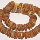Beads disks made of medicinal amber, Beads2, Belokuriha,  Фото №1
