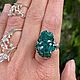 Кольцо с Диоптазом Ашерит серебро 925 пробы с чернением. Кольца. Jeweller -Danil. Ярмарка Мастеров.  Фото №4