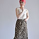 Easy summer skirt brown spotted long. Skirts. Tolkoyubki. Online shopping on My Livemaster.  Фото №2
