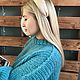 Джемпер свитер женский вязаный из мохера и шерсти овер голубой синий. Джемперы. STYLEX. Интернет-магазин Ярмарка Мастеров.  Фото №2
