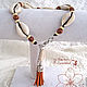 Anklet made of shells cowries 'Leopard in the snow'. Bead bracelet. AfricaForever. My Livemaster. Фото №4