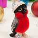 Bullfinch in boots, felted toy made of wool. Felted Toy. Felt toy fromKristina Antropova. My Livemaster. Фото №4
