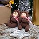 Заказать Елочная игрушка спящий малыш в костюме медвежонка тедди. Быкова Ирина (by-bykova-irina). Ярмарка Мастеров. . Игрушки Фото №3