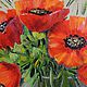 "Red poppies" oil Painting Flowers in a vase. Pictures. Kind paintings by Irina Belozerova. Online shopping on My Livemaster.  Фото №2