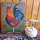 Painting Rooster, Bird oil painting. Pictures. Kind paintings by Irina Belozerova. Online shopping on My Livemaster.  Фото №2