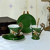 OSCAR SCHALLER 1935-50е, чайное трио, чайная пара, чайная тройка
