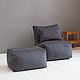 Комплект бескаркасной мебели Grey Suede. Кресла. RANGA Performance. Ярмарка Мастеров.  Фото №5