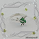 Tropicana-light ring 925 sterling silver, emerald crystal. Rings. MaksimJewelryStudio. My Livemaster. Фото №4