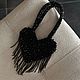 Black HEART Bag. Evening handbag made of beads, Crossbody bag, Novosibirsk,  Фото №1
