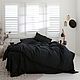 Linen linen 'Night' - a Set of delicate natural linen, Bedding sets, Moscow,  Фото №1