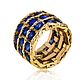 Gold ring with sapphires 15,6 ct German Kabirski, Rings, Moscow,  Фото №1
