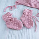 A gift for a newborn: a cap and socks for a girl pink. Gift for newborn. babyshop. My Livemaster. Фото №5