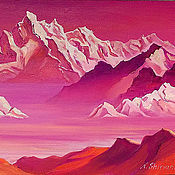 Painting steppe landscape 