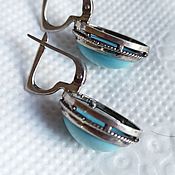 Украшения handmade. Livemaster - original item Earrings with Natural Turquoise. Handmade.