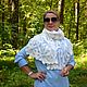 Шарф женский валяный.Палантин валяный из шелка и шерсти. Шарфы. Лариса Акимова  АЛОРАFelt. Ярмарка Мастеров.  Фото №4
