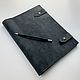 Leather notebook A4 rings, Diaries, Moscow,  Фото №1