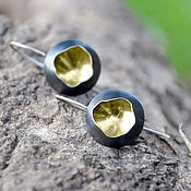 Dandelion earrings, Rutile quartz